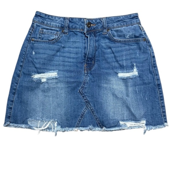 Wax Jean Dresses & Skirts - Wax Jean Blue Distressed Mini Skirt